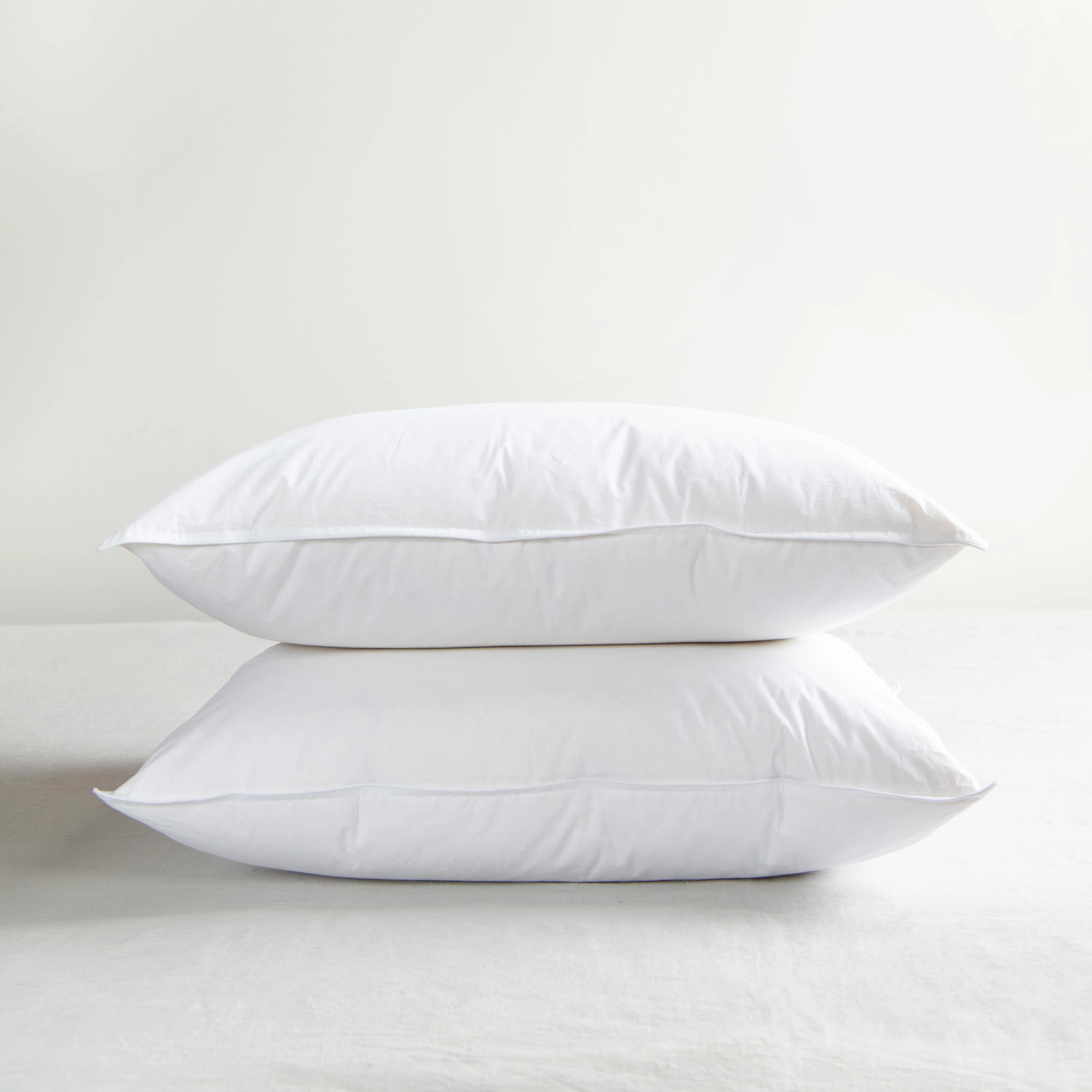2 Pack Firm White Duck Feather & Down Bed Pillow (Set of 2) | Wayfair North America