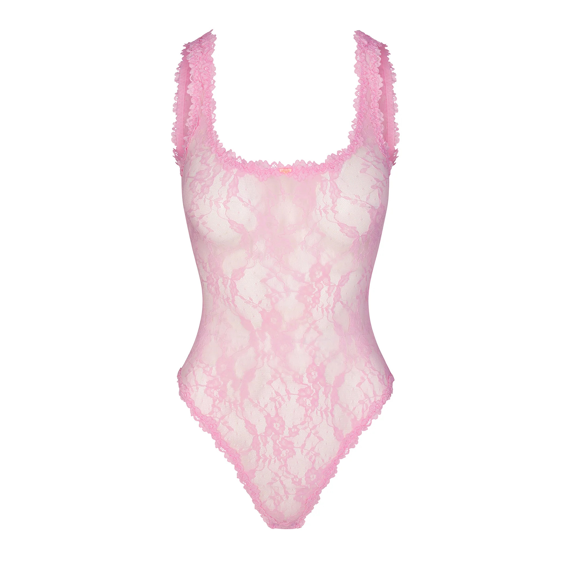 STRETCH LACE TANK BRIEF BODYSUIT | COTTON CANDY | SKIMS (US)
