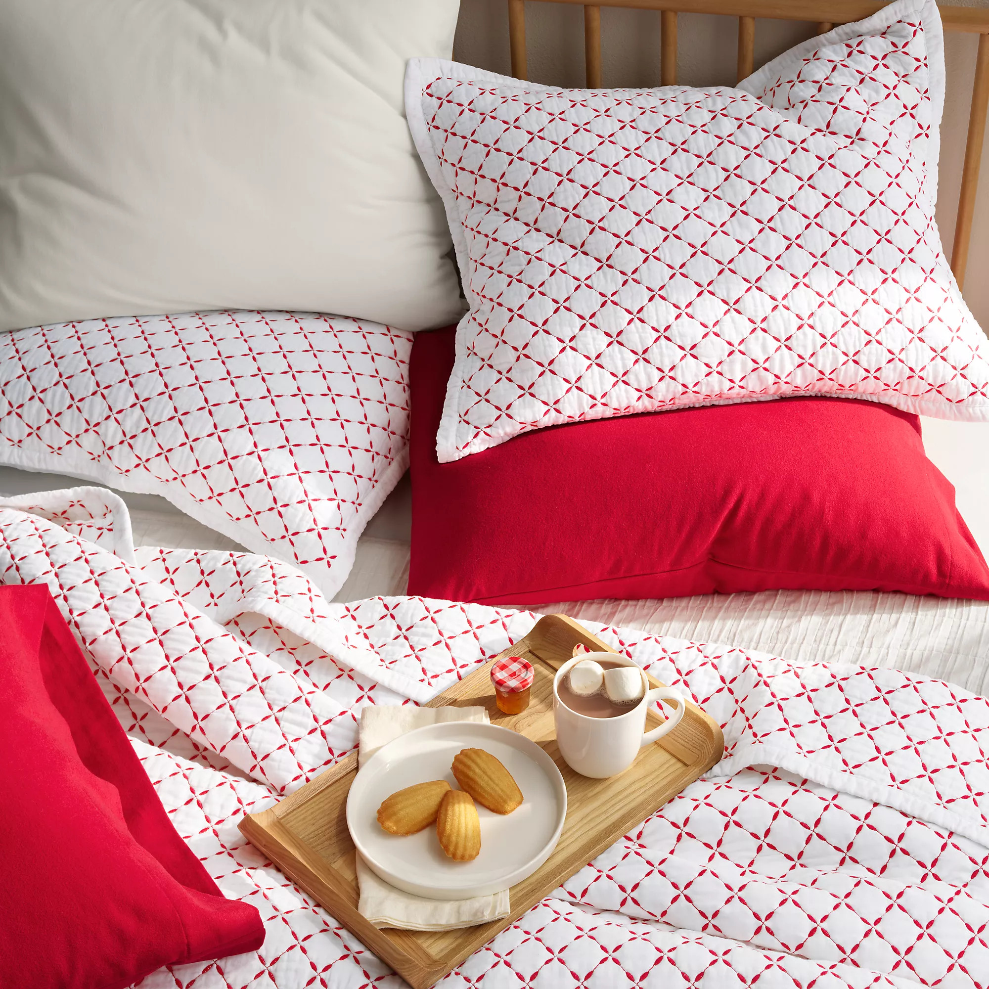 Embroidered Diamond Double Voile Quilt | Lands' End (US)