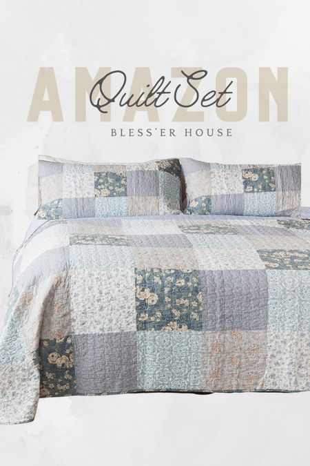 New Amazon Wildflowers 3-Piece Queen Comforter Set (Queen Size Cotton Quilt with 2 Pillow Shams): Blue Country Patchwork Quilted Bedspread, Farmhouse Cabin Queen Bedding, Vintage Lodge Bedspread Coverlet

#LTKstyletip #LTKFind #LTKhome