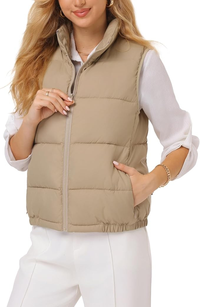 Women's Puffer Vest - Lightweight, Water Repellent, 4 Pockets, for Fall & Winter | Amazon (US)