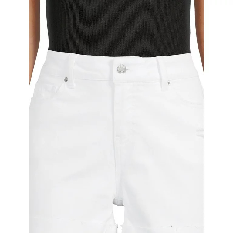 Time and Tru Women's Mid Rise Denim Short | Walmart (US)