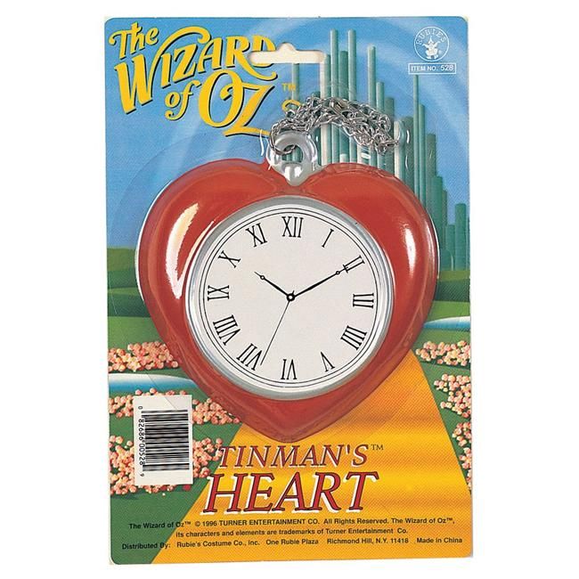 The Wizard Of Oz Tin Man Heart Clock Costume Accessory One Size - Walmart.com | Walmart (US)