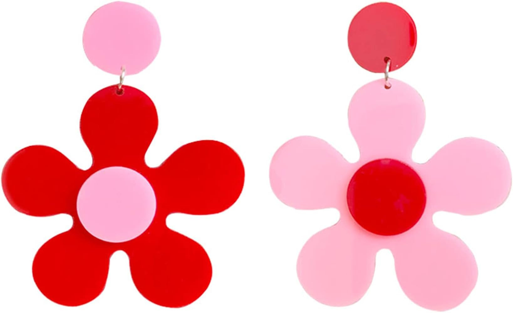 coadipress 60s 70s Flower Earrings for Women Retro Neon Hippie Flower Disco Earrings Colorful Flo... | Amazon (US)