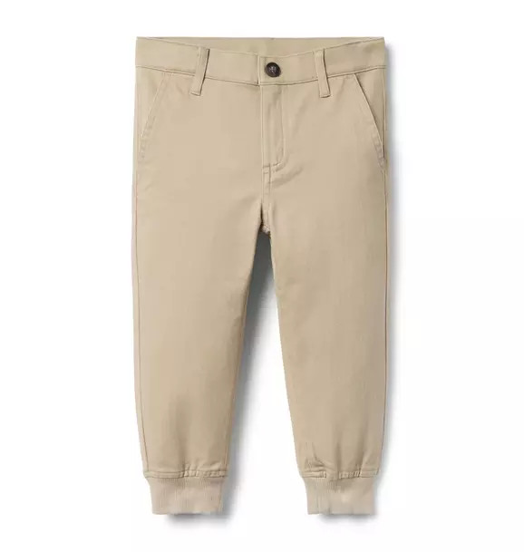 The Button Twill Jogger | Janie and Jack