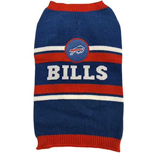 Pets First NFL Buffalo Bills Dog Sweater, Size Extra Small. Warm and Cozy Knit Pet Sweater with NFL Team Logo, Best Puppy Sweater for Large and Small Dogs, Team Color (BUF-4179-XS) | Amazon (US)