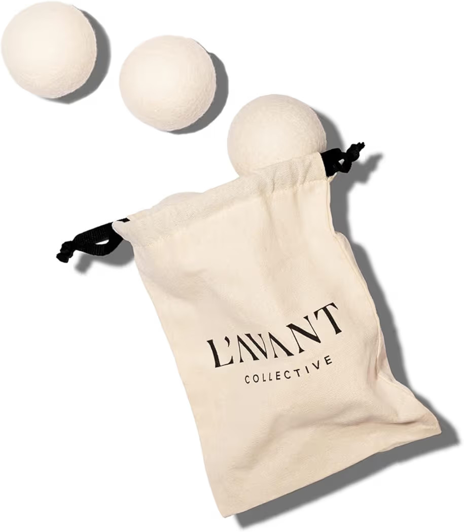 L’avant Collective Set of 3 Reusable Wool Balls for Dryer | Eco Non Toxic Natural Wool Dryer Ba... | Amazon (US)