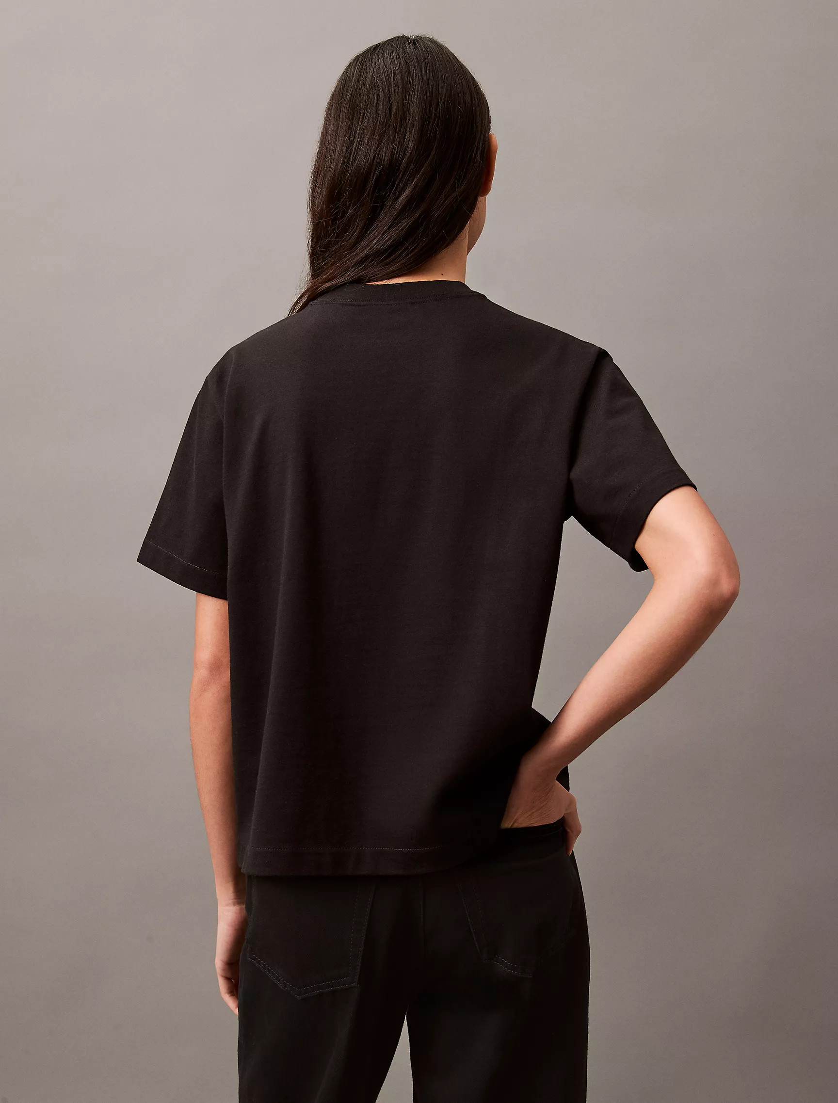 Standard Logo Boxy Fit Crewneck T-Shirt | Calvin Klein | Calvin Klein (US)
