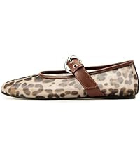 Leopard Flats for Women Mesh Flats Ballet Flats Mary Jane Flats Women's Dress Shoes Ballet Shoes | Amazon (US)