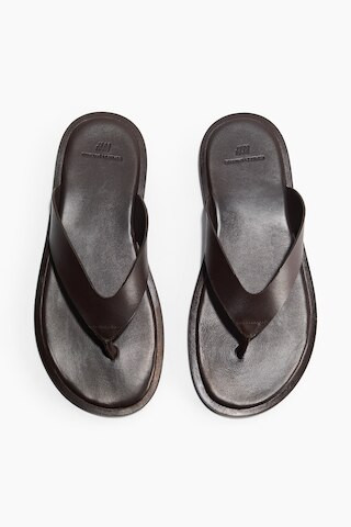 H & M - Leather flip-flops - Dark Brown | H&M (DE, AT, CH, NL, FI)