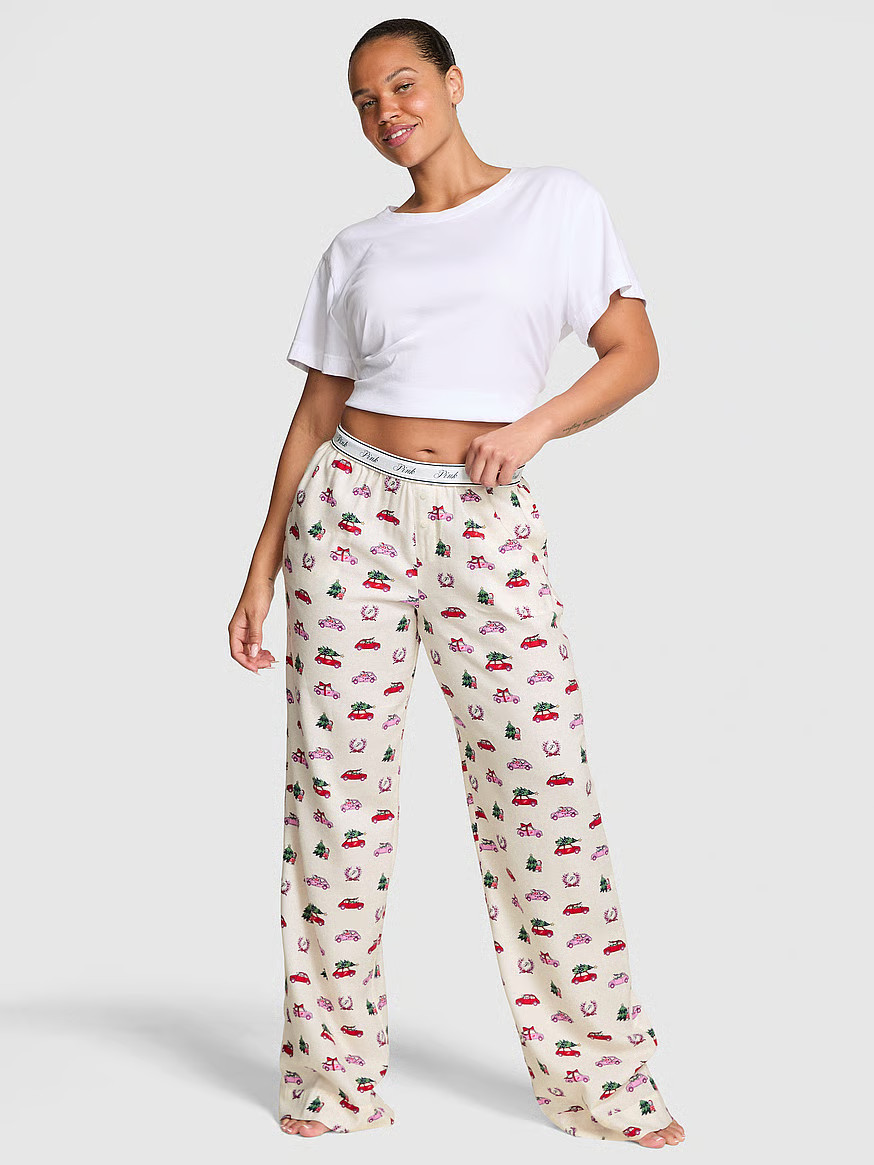 Buy Flannel Sleep Pants, Winter White Christmas Cars - Order Pajama Bottoms online - PINK US | Victoria's Secret (US / CA )