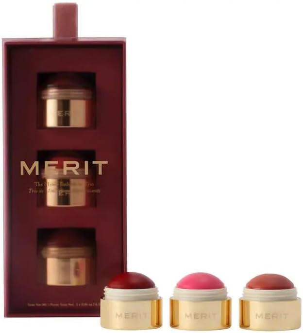 M𝔼RIT - The Mini Flush Blush Balm Trio, Buildable Natural Color, Lightweight & Blendable Cream... | Amazon (US)