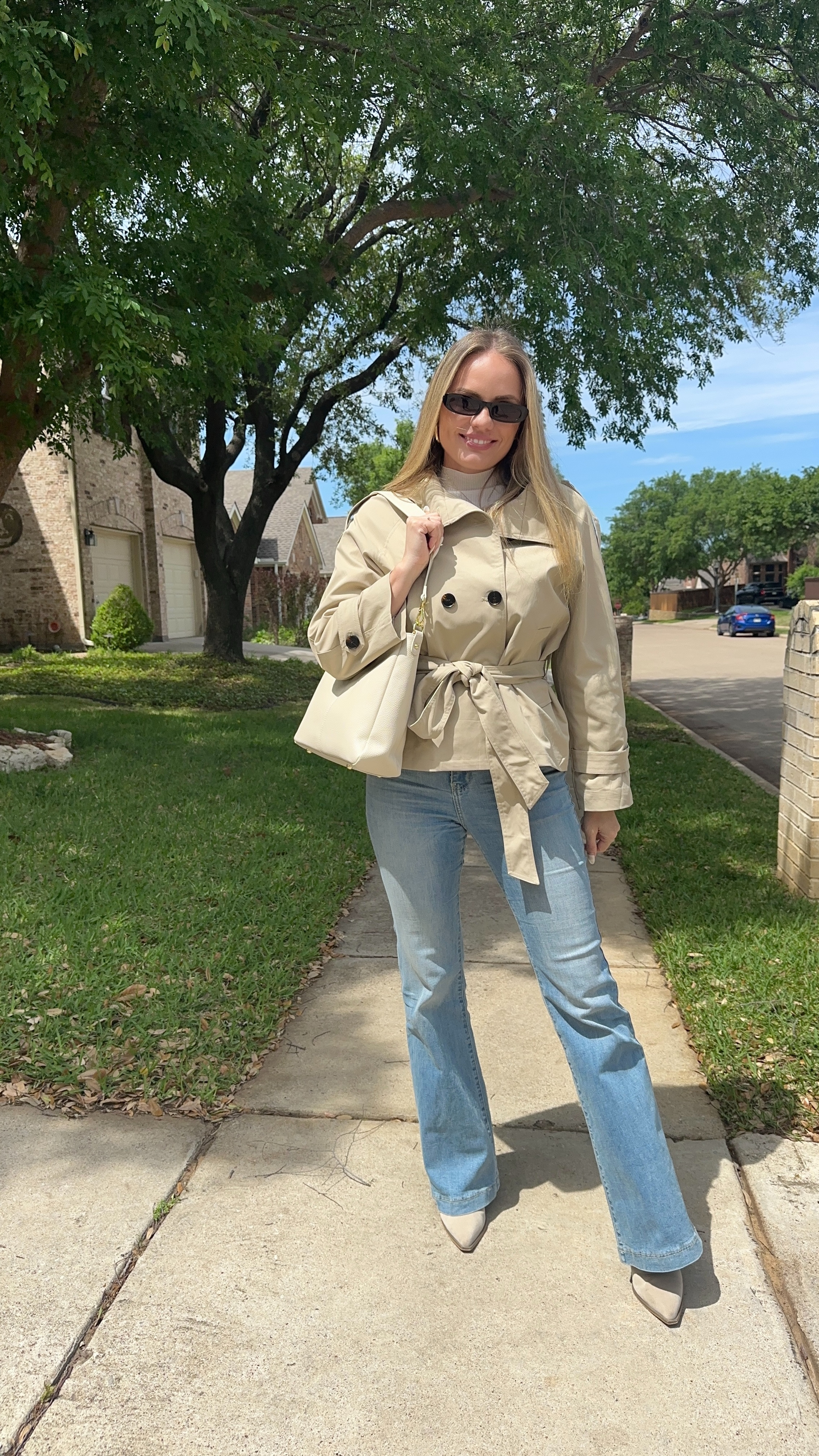 
Classic, effortless, and on repeat lately 🤍 It’s the kind of outfit that works for school drop-off, errands, lunch, all of it.

Neutral trench coat, flare jeans, everyday outfit, casual chic style, fall outfit idea, mom style, neutral outfits, easy everyday fashion ✨ 

 #LTKgrwm #LTKootd #LTKmomlife