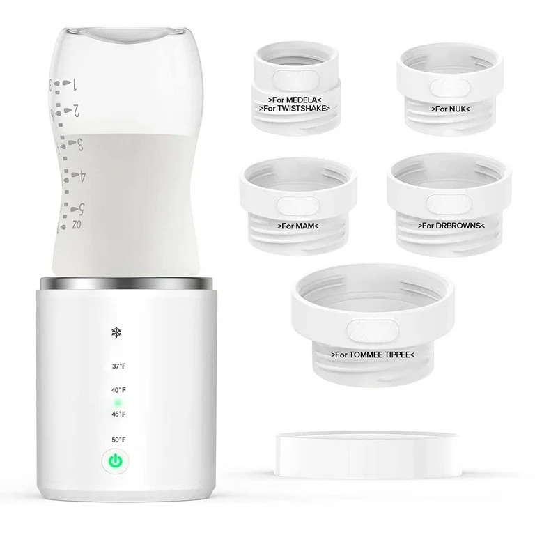 Baby Bottle Warmer, Jademall Portable Baby Bottle Warmer with 5 Adaptors, 4 Fixed Temperature Set... | Walmart (US)