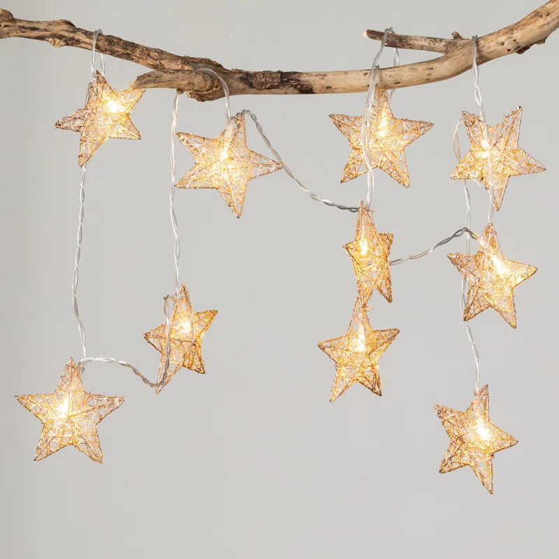Metal 72'' Stars Novelty Garland Garland - Lights Included | Wayfair North America