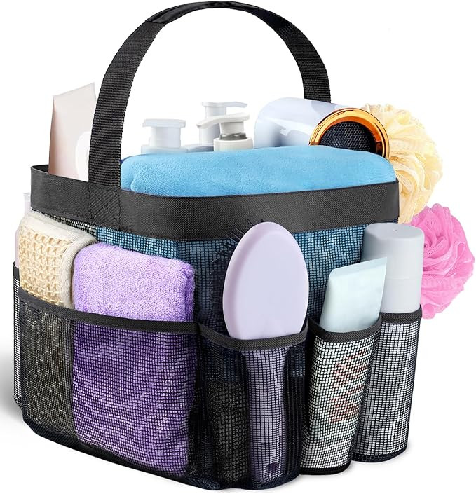 Attmu Mesh Shower Caddy Portable for College Dorm Room Essentials with 8 Pockets, Hanging Caddy D... | Amazon (US)