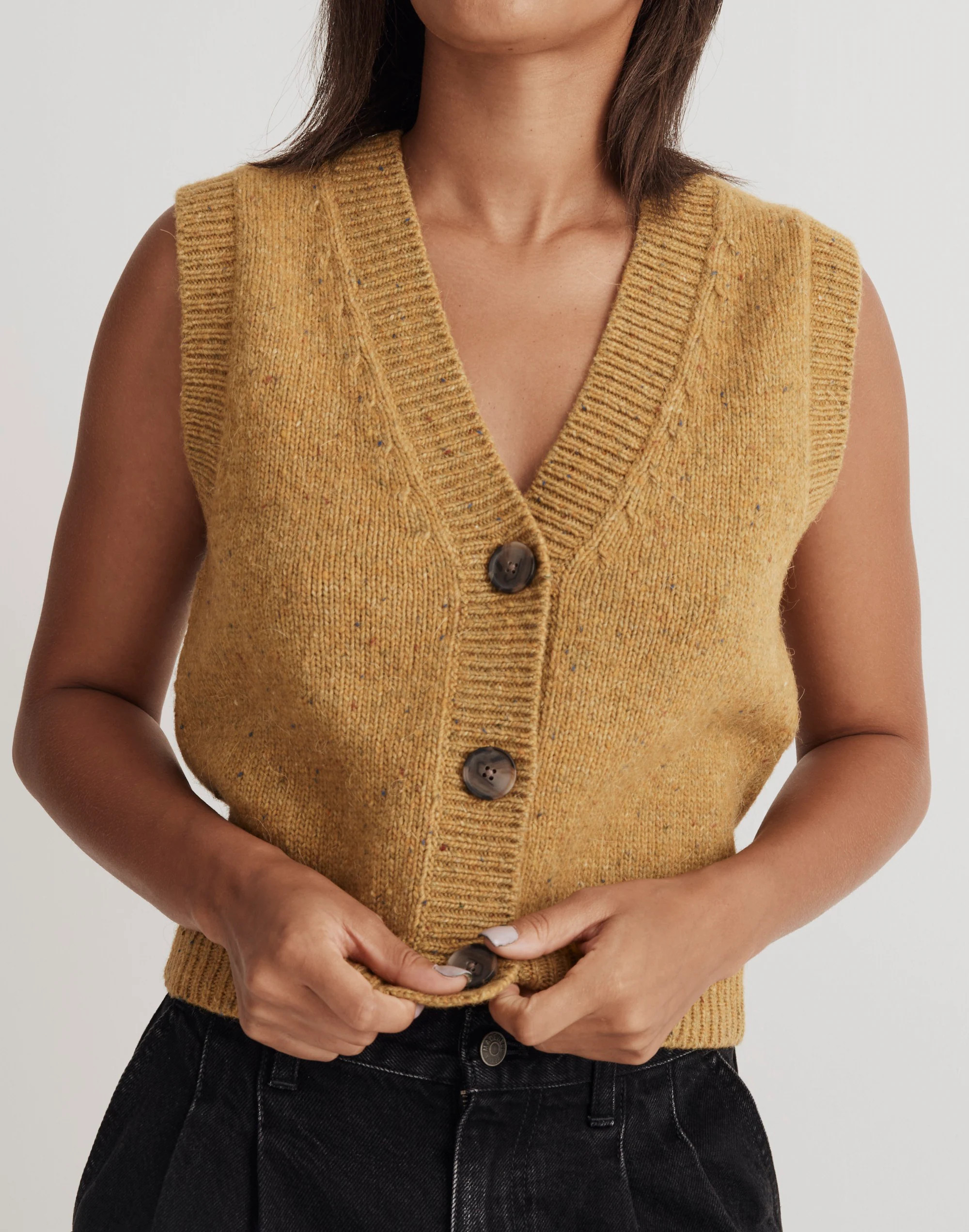 Donegal Button-Front Sweater Vest | Madewell
