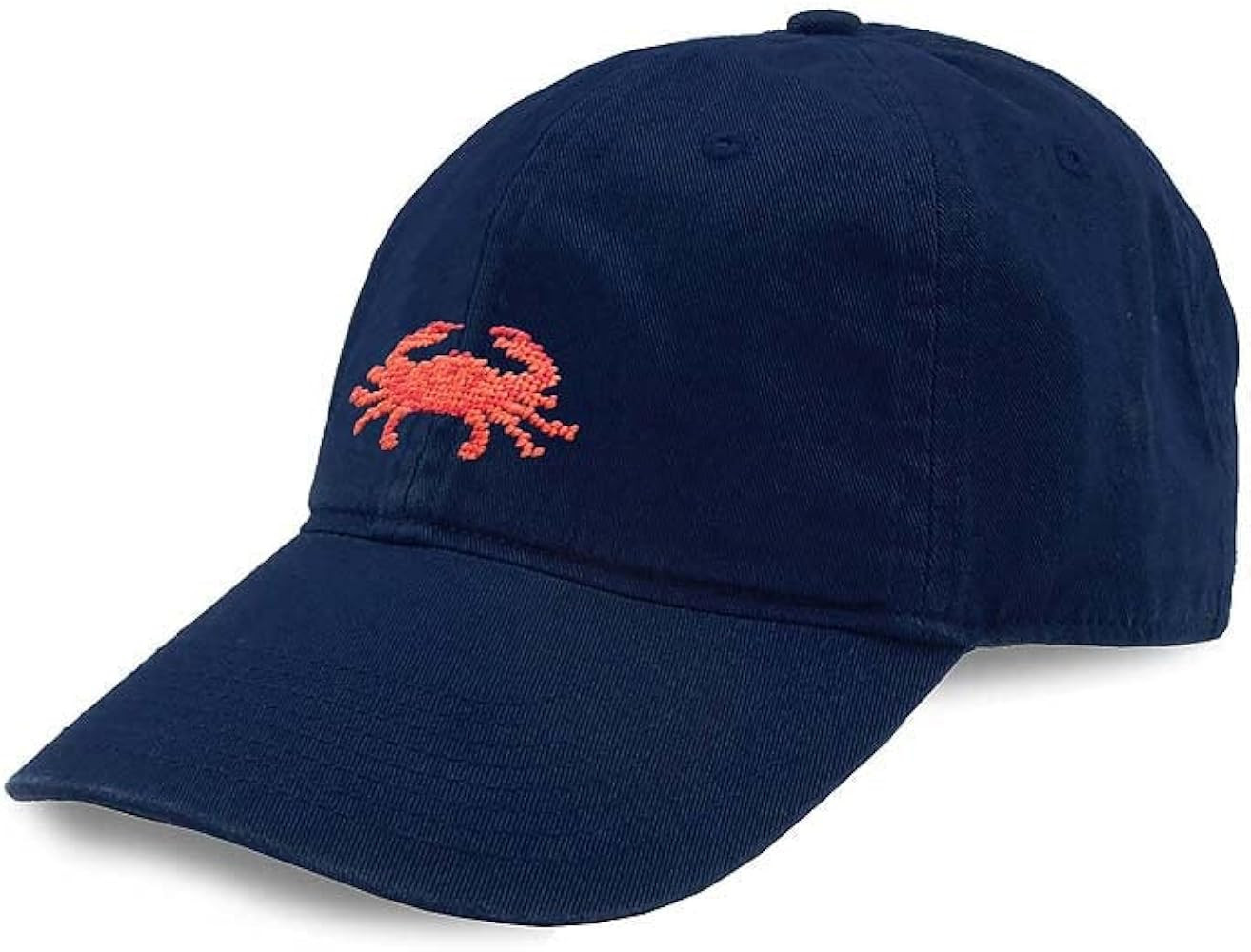 Coral Crab Needlepoint Hat by Smathers & Branson Navy | Amazon (US)