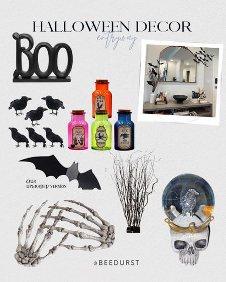 Affordable Halloween decor for the entryway from Amazon to spruce up the pottery barn console table 

#LTKunder100 #LTKHalloween #LTKhome