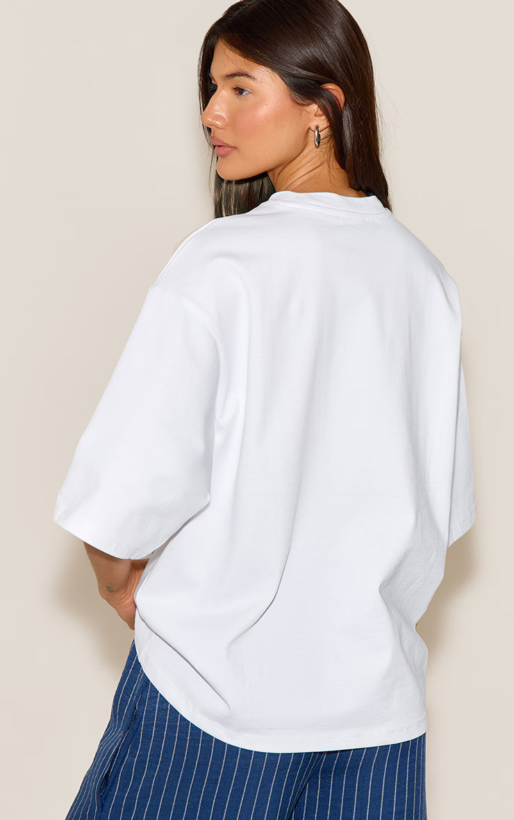 White Oversized Boxy T Shirt | PrettyLittleThing UK