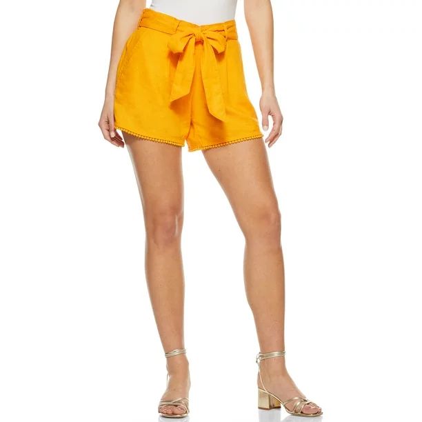 Sofia Jeans by Sofia Vergara Women’s Belted Linen-Blend Shorts | Walmart (US)