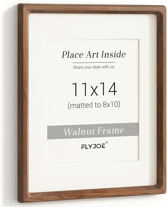 11x14 Picture Frame, USA-Sourced Natural Walnut Wood Photo Frame with Tempered Glass, Handcrafted... | Amazon (US)