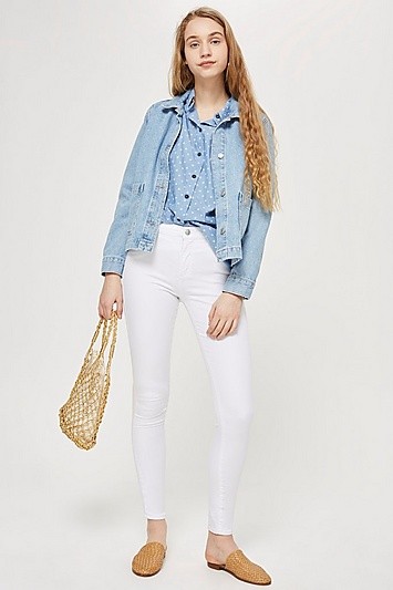 MOTO White Leigh Jeans - White | Topshop US