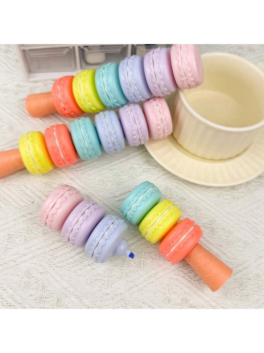 Tendencias1 pieza Paquete familiar de bolígrafos fluorescentes creativos de 6 colores con diseñ... | SHEIN
