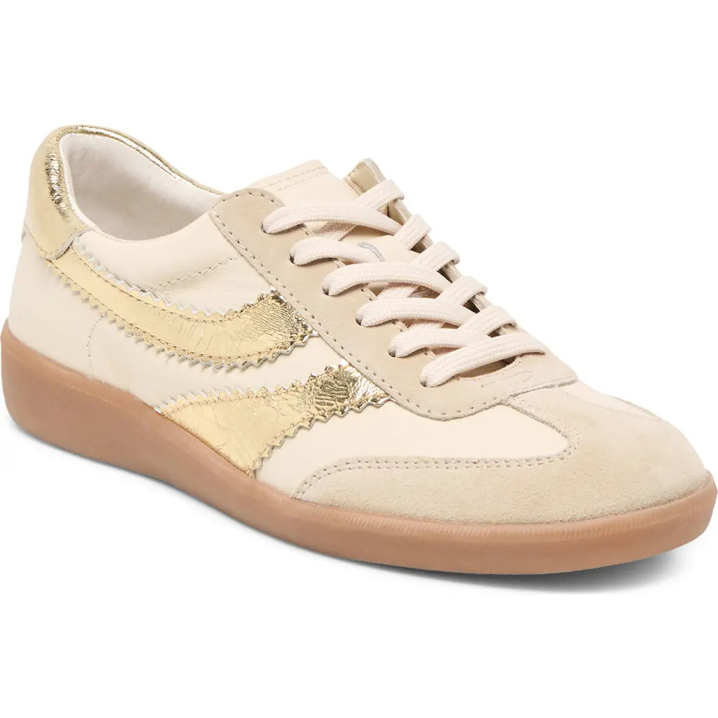 Dolce Vita Merit Sneaker in White/gold Leather at Nordstrom, Size 6 | Nordstrom