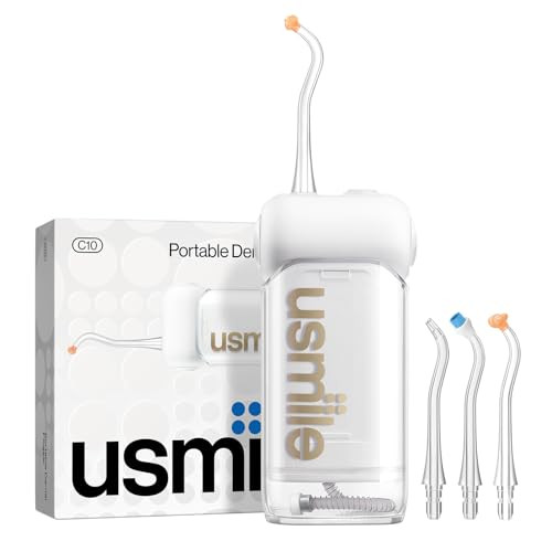 usmile C10 Portable Water Flosser for Travel, 95-Day Battery, IPX7, White | Amazon (US)
