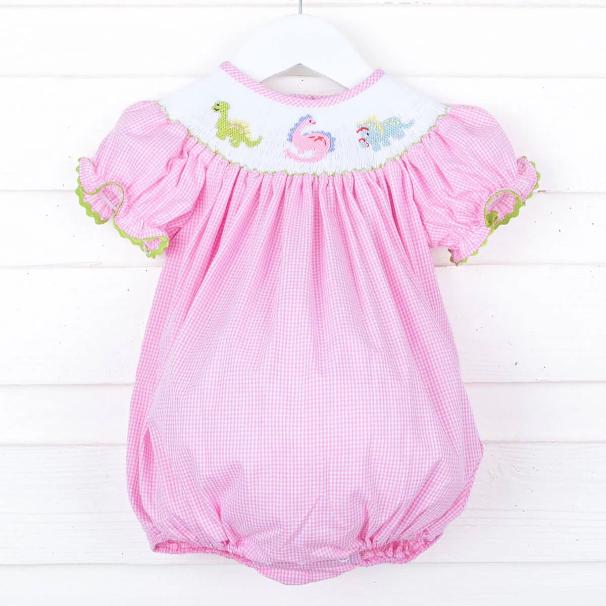 Dinosaur Smocked Bishop Bubble | Classic Whimsy