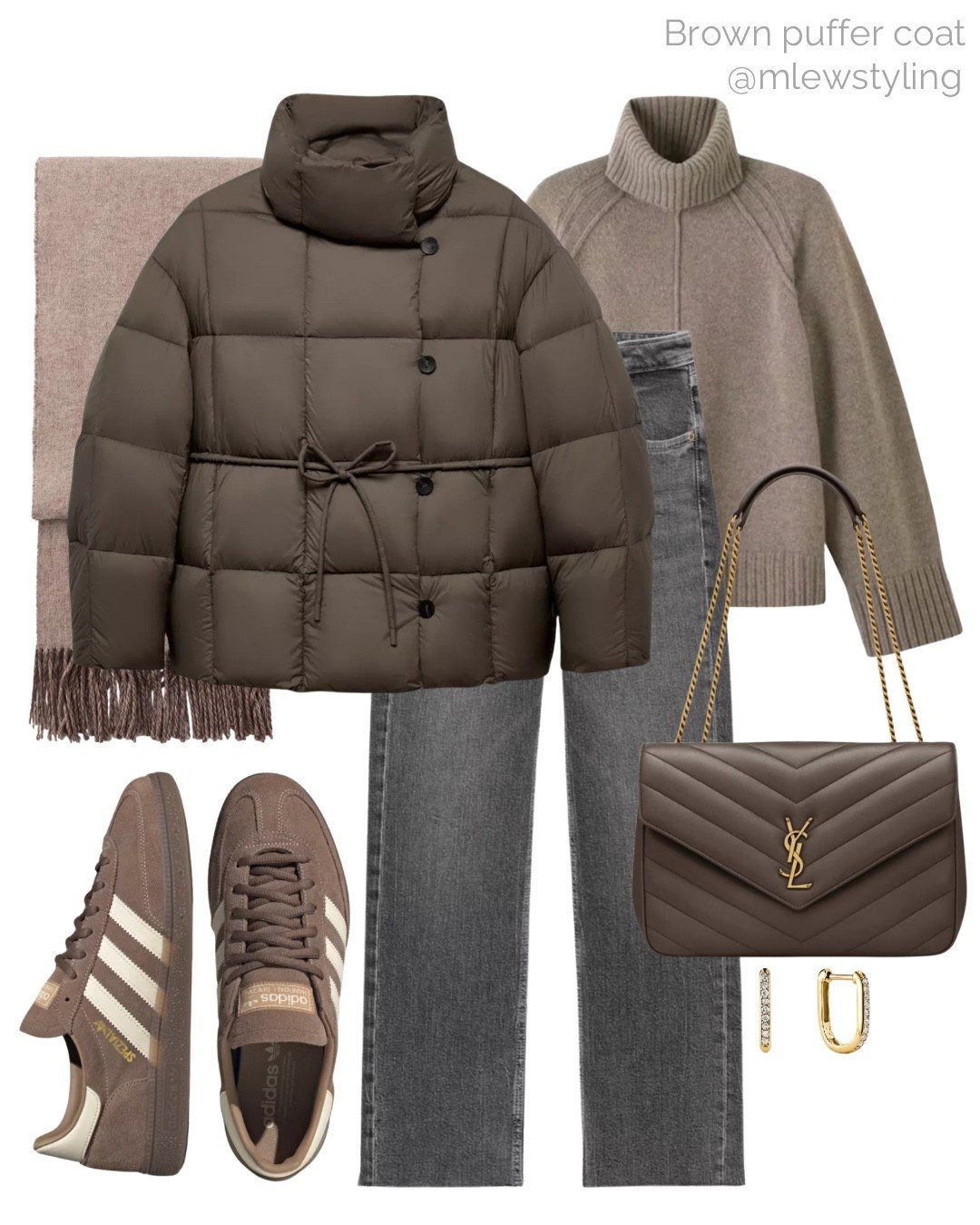 Comfy & chic winter outfit with a taupe puffer coat 🤎

Tags: new in Zara puffer jacket, turtleneck sweater, grey jeans, ysl quilted bag, adidas Spezial sneakers, cozy scarf, holiday shopping outfit, cashmere jumper 

#LTKSeasonal #LTKHoliday #LTKootd