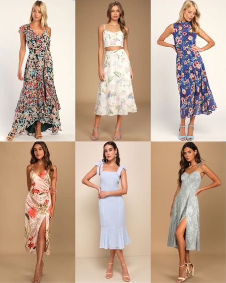 Easter dresses or wedding guest. Fun floral and colorful dresses that could also work as vacation looks. Under $100 and on sale. 

#LTKwedding #LTKfindsunder100 #LTKtravel