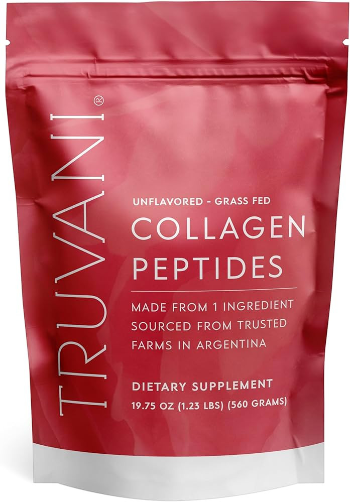 Truvani Hydrolyzed Collagen Peptides | Unflavored | 28 Servings | 20g Grass-Fed Collagen Protein ... | Amazon (US)