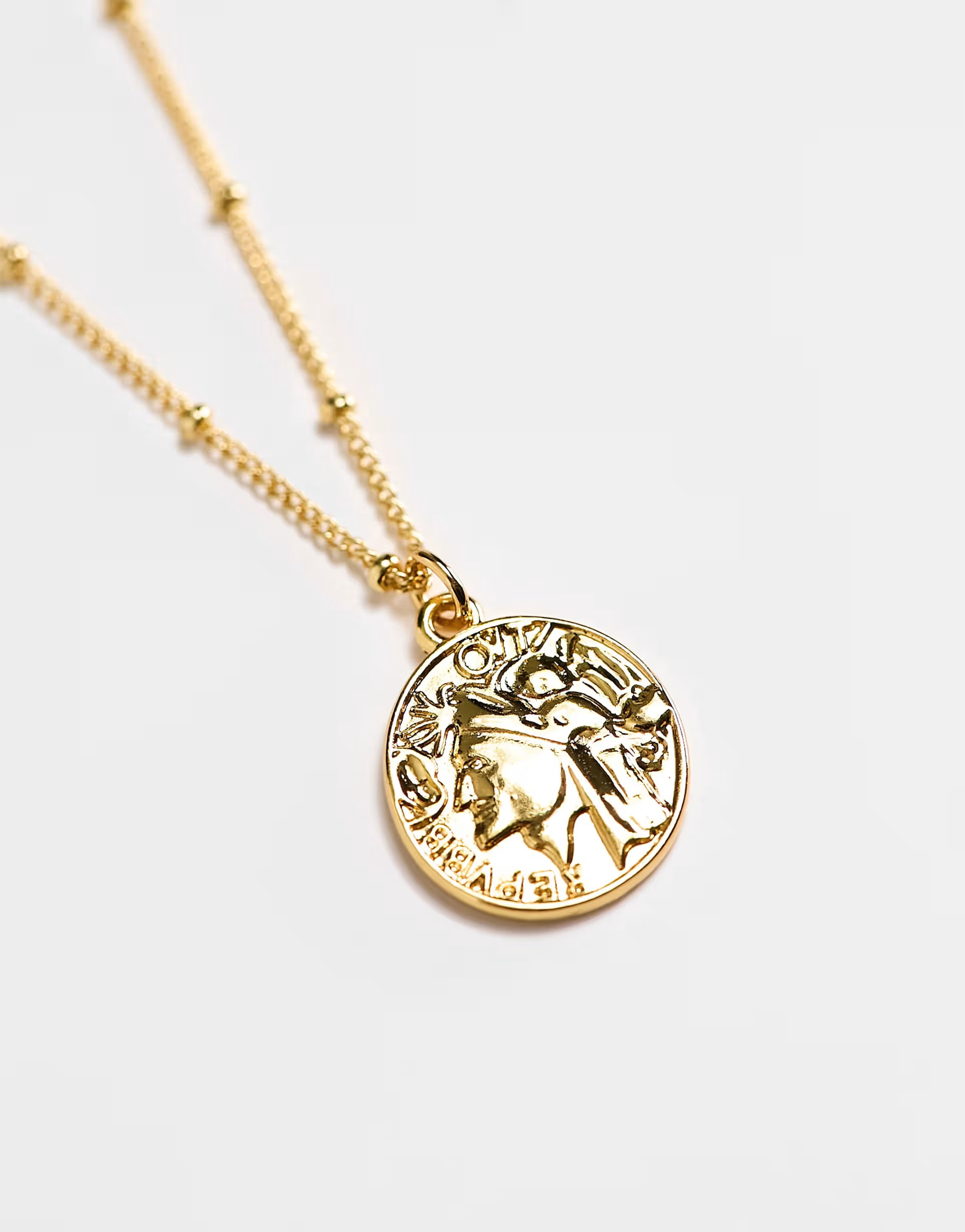 Orelia gold plated multirow coin necklace | ASOS (Global)