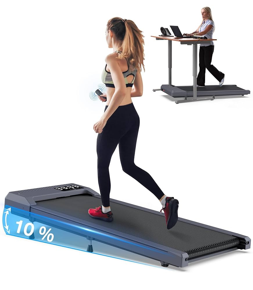 WELLFIT 10% Incline Walking Pad with Handle Bar, Foldable Treadmills for Home and Office, Under D... | Amazon (US)