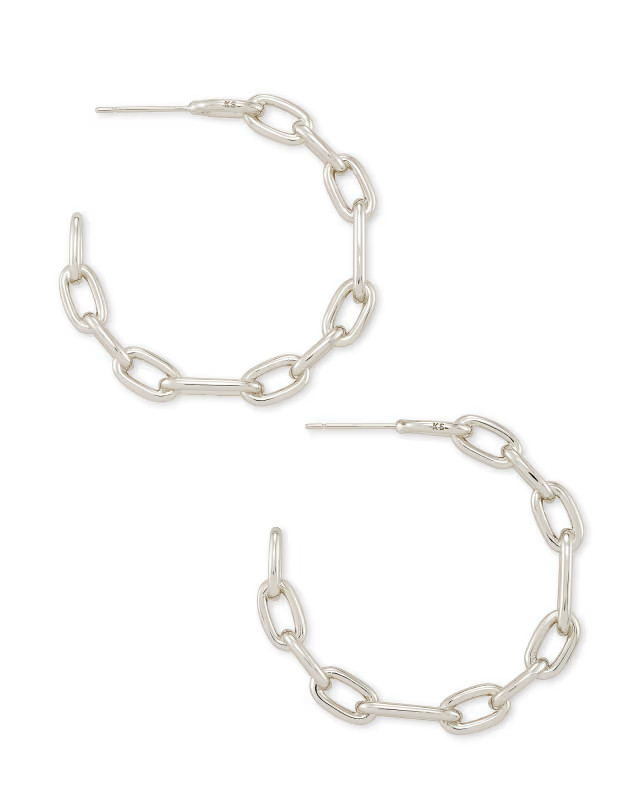 Ryder Hoop Earrings in Silver | Kendra Scott