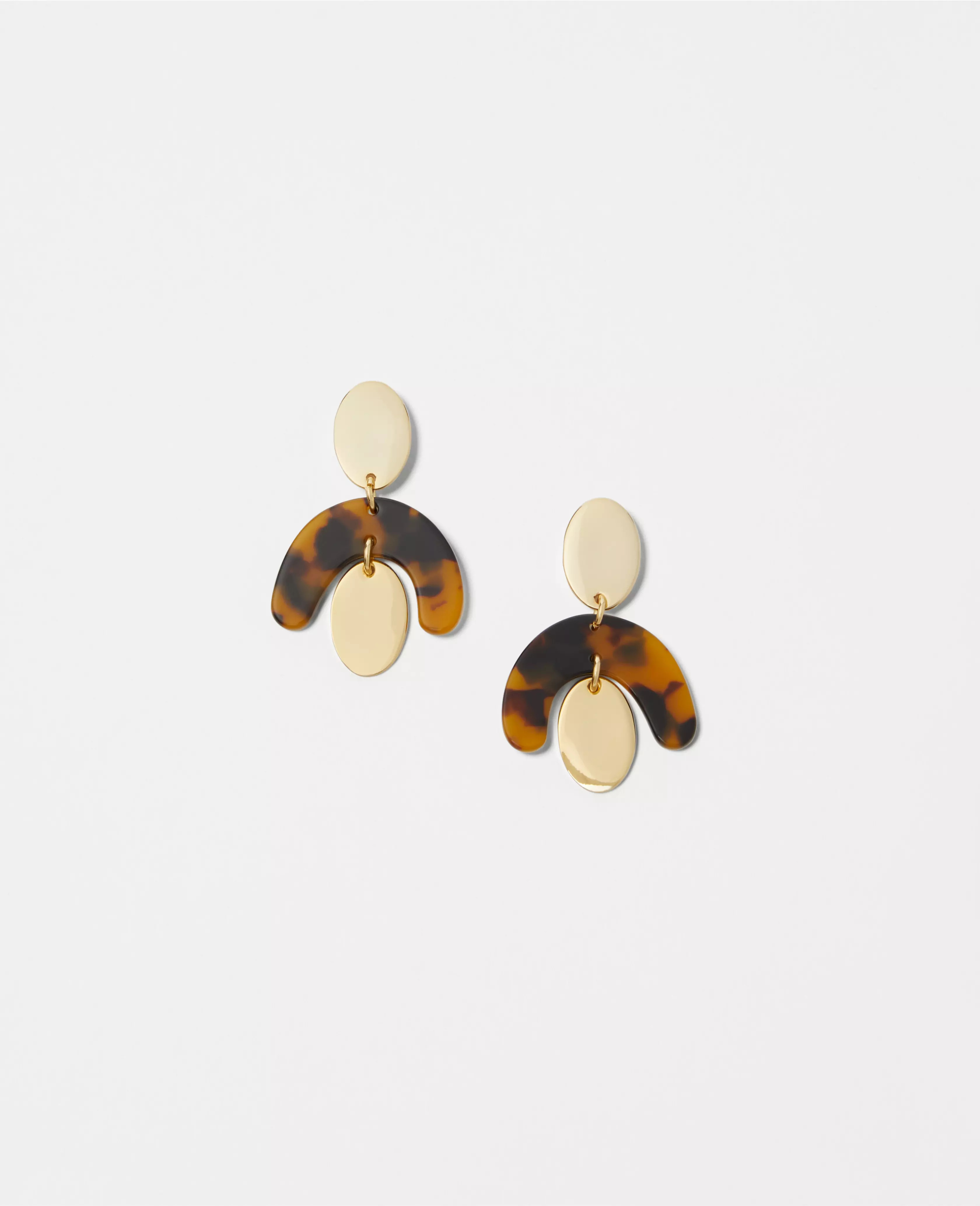 Tortoiseshell Print Geo Drop Earrings | Ann Taylor (US)