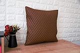 Vegan Cognac Brown Faux Leather Pillow Covers,Leather Sofa Pillow Case | Amazon (US)