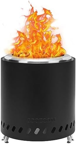 Portable Table Top Fire Pit with Stand, 8.6" Stainless Steel Mini Outdoor Low Smoke Burning Table... | Amazon (US)