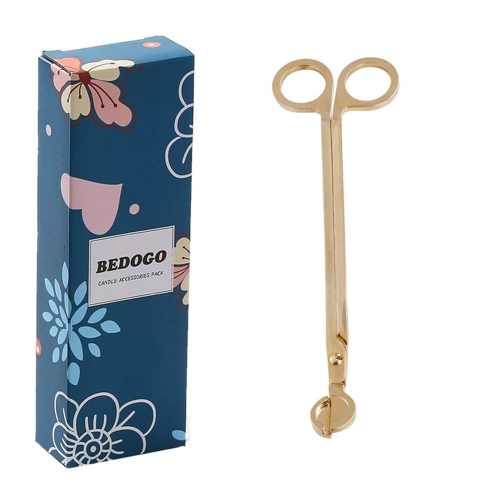 BEDOGO Candle Wick Trimmer - Wick Cutter - Elegant Gift for Candle Lover (Gold) | Amazon (US)