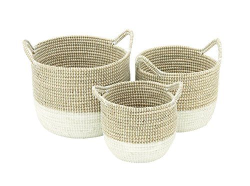 Deco 79 41145 Sea Grass Storage Basket (Set of 3), 13"/16"/18"W | Amazon (US)