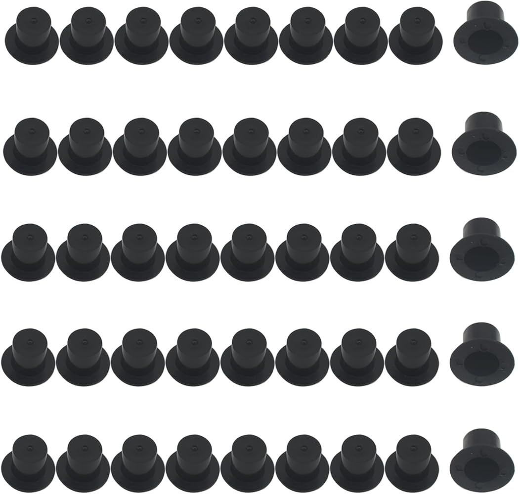 50 Pcs Mini Black Top Hat Plastic Miniature Top Hats Mini Snowman Hats for Crafts DIY | Amazon (US)