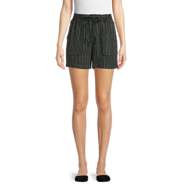 Time and Tru Women's Linen Shorts | Walmart (US)