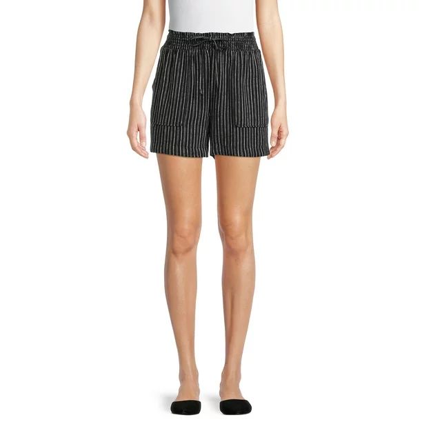 Time and Tru Women's Linen Shorts - Walmart.com | Walmart (US)