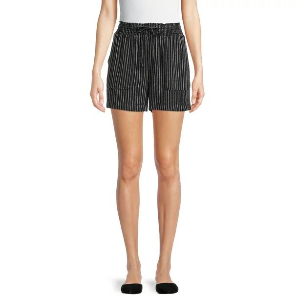 Time and Tru Women's Linen Shorts - Walmart.com | Walmart (US)