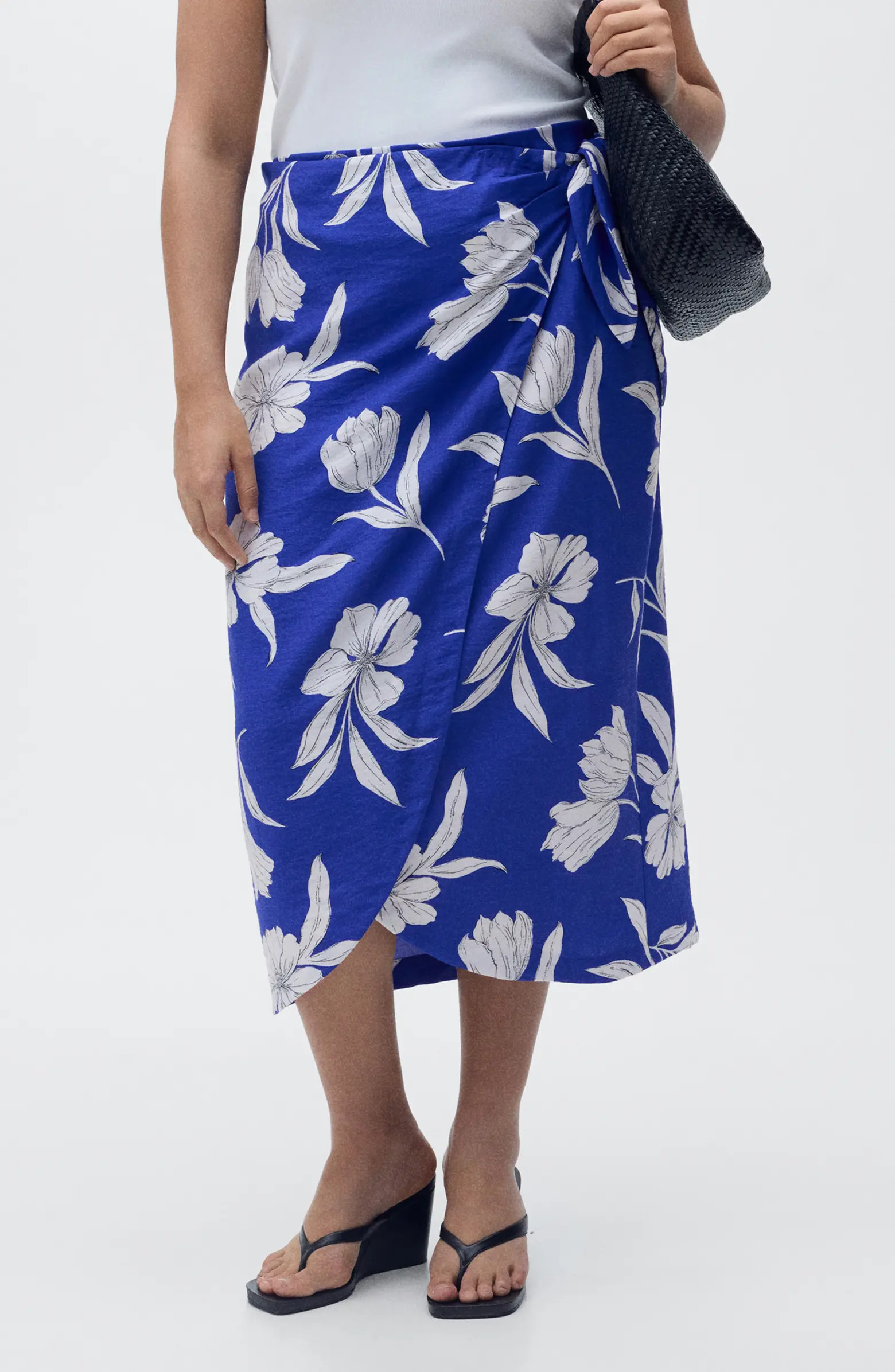 MANGO Floral Print Sarong Skirt | Nordstrom | Nordstrom