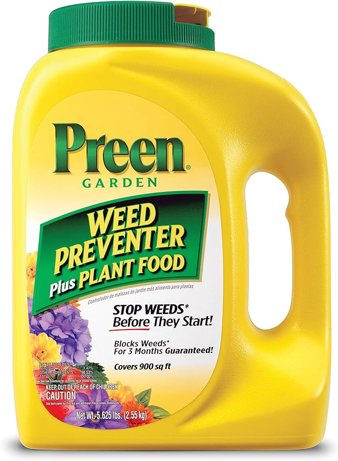 Preen Garden Weed Preventer Plus Plant Food - 5.625 lb. Bottle - Covers 900 sq. ft. | Amazon (US)