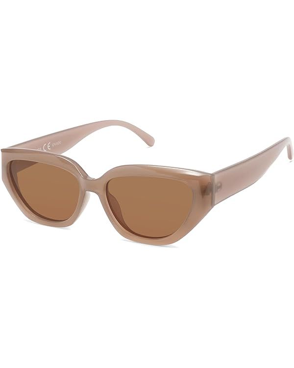 SOJOS Trendy Cute Cat Eye Polarized Sunglasses for Women Fashion Cateye Womens Sunnies SJ2237 | Amazon (US)