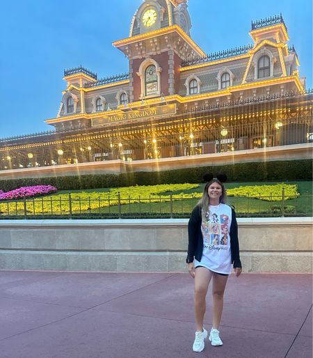 Magic Kingdom outfit

Faux leather Mickey Mouse ears
Disney Princesses Walt Disney World graphic tee shirt
Chunky white sneakers 
Light jackett

#LTKSaleAlert #LTKTravel #LTKStyleTip